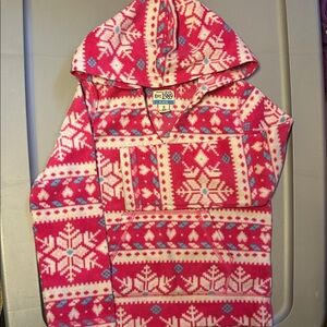 The Children's Place Pink and White Snowflake Hoodie